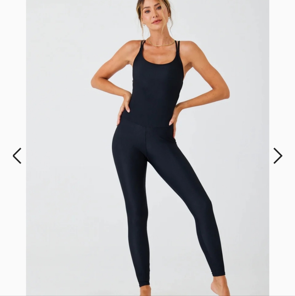 Onzie Warrior Leotard Black Ribbed